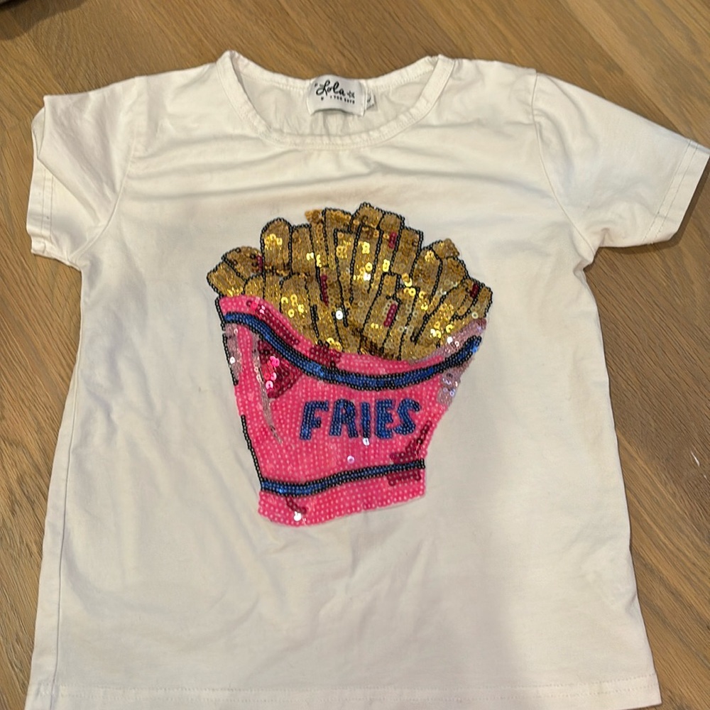 Lola and the Boys french fries shirt